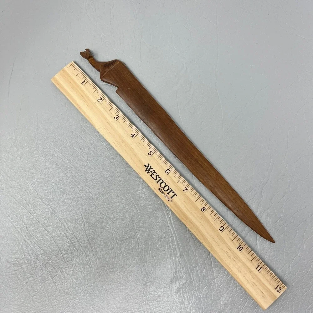 Vintage Handmade Giraffe Letter Opener Hand Carved in‎ Kenya